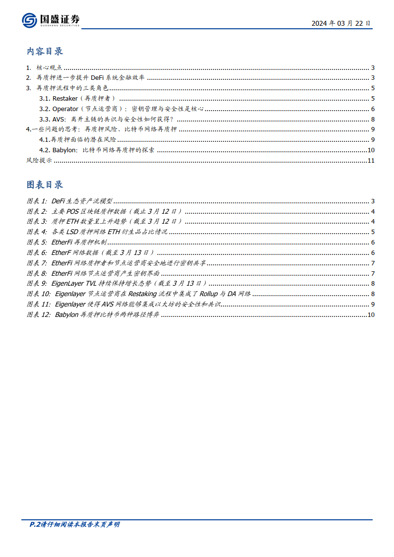 区块链行业专题研究：Restaking：推动DeFi进入“新次元”（附下载）